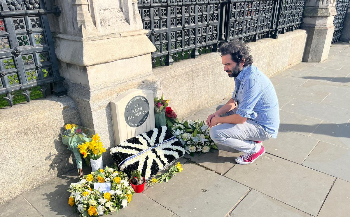 Paid respects at the #PoliceMemorial to PC Keith Palmer today in Central London. Never Forgotten.