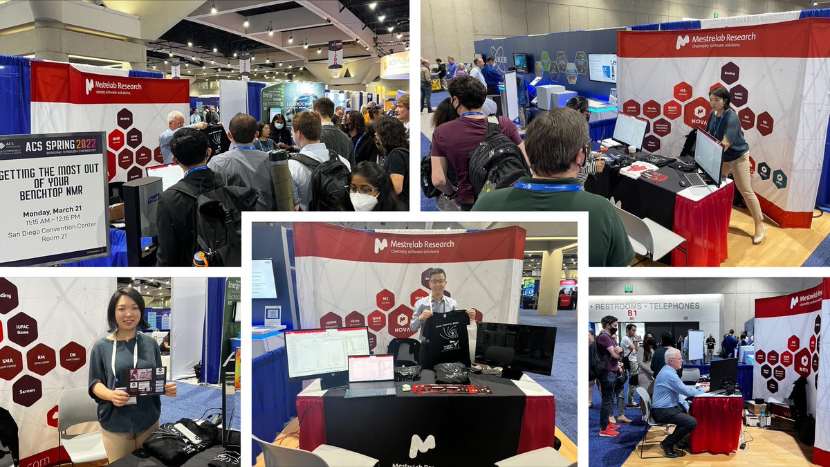 Mestrelab's tweet photo. So nice to be back again at this in-person @AmerChemSociety ACS Spring Meeting in San Diego, CA! π
Still time to join our booth #1117 and discuss chemistry software solutions, how to automate your data analysis and much more!
#analyticalchemistry #chemistrysoftware #MnovaRocks https://t.co/HdvDWiX0JP
