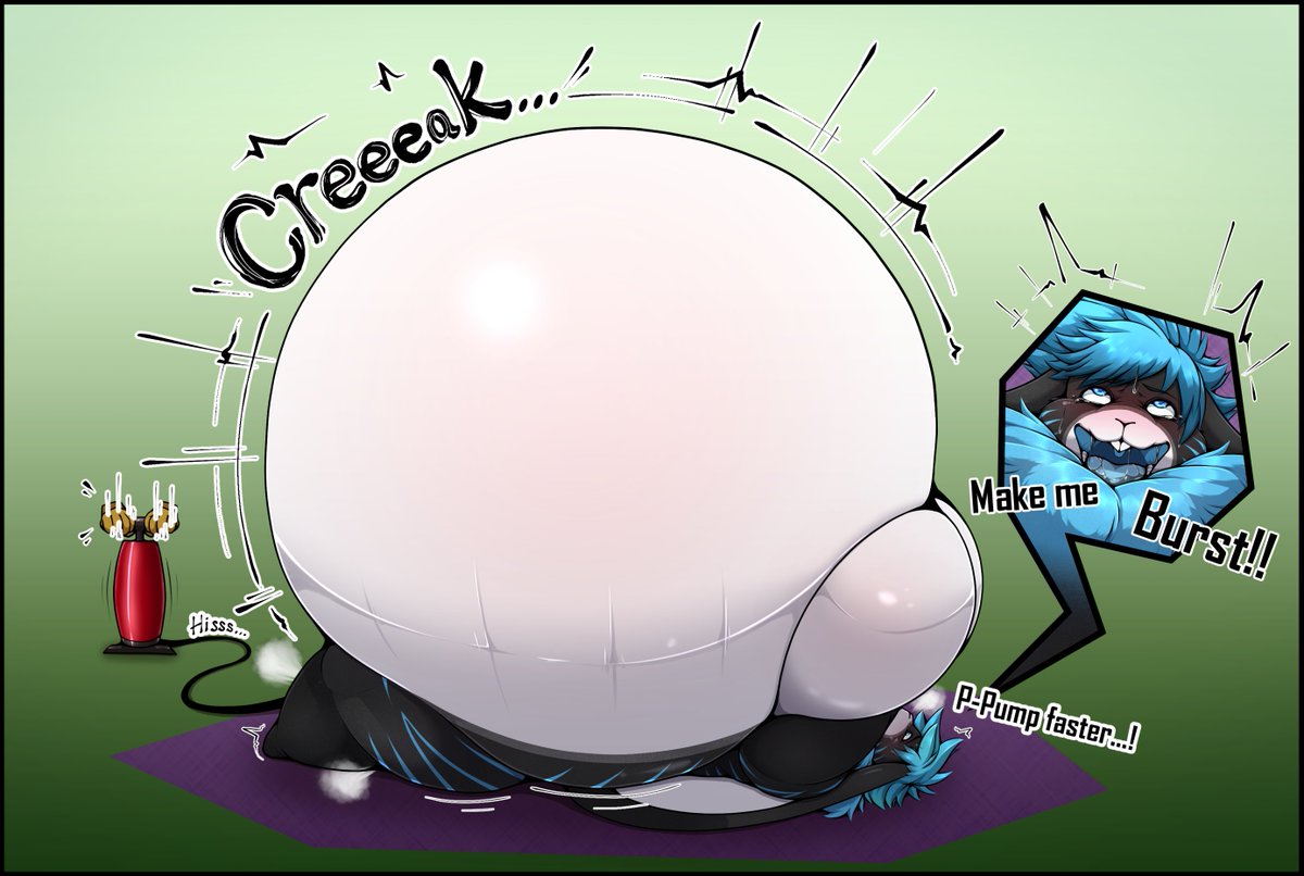 PassiflOra962's tweet photo. His name is Kay.
Kept pumping the air as he desires, but little concerned. but don't mean to stop. :3

Character @Heckin_Floofer 
Art by iOScythe https://t.co/jV3tcD9jvw
