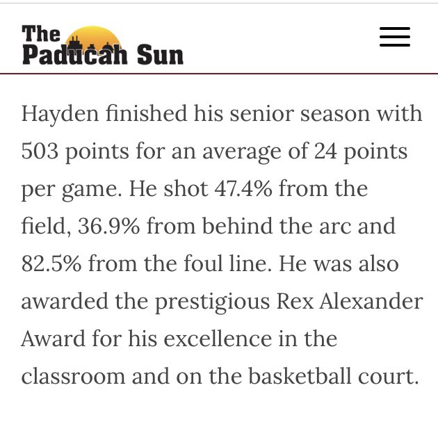 Congratulations to <a href="/GarrettHayden10/">Garrett Hayden</a> for making the All Purchase Team. This makes it two years in a row he has made the team.