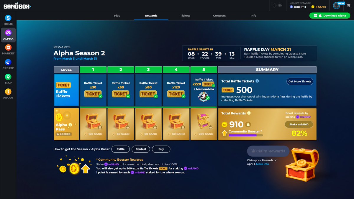 umut_ayral's tweet photo. @TheSandboxGame I just participated in the daily #SandboxAlphaS2Contest for a chance to earn up to 1,000 $SAND! Starting March 22 - Ticket Day. Check out my screenshot below!
👇 #SandboxAlphaS2 https://t.co/g0gsAii427