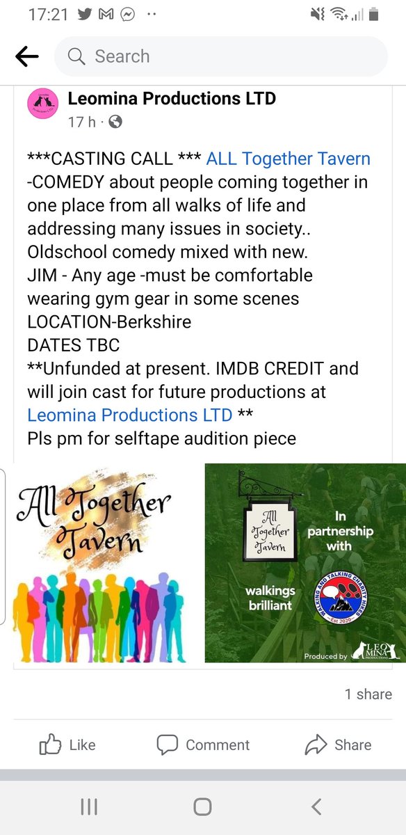 ***CASTING CALL*** Pls DM me if interested <a href="/all_tavern/">All Together Tavern</a> produced by <a href="/Leomina_ltd_/">Leomina Productions LTD</a>  #comedy #castingcall