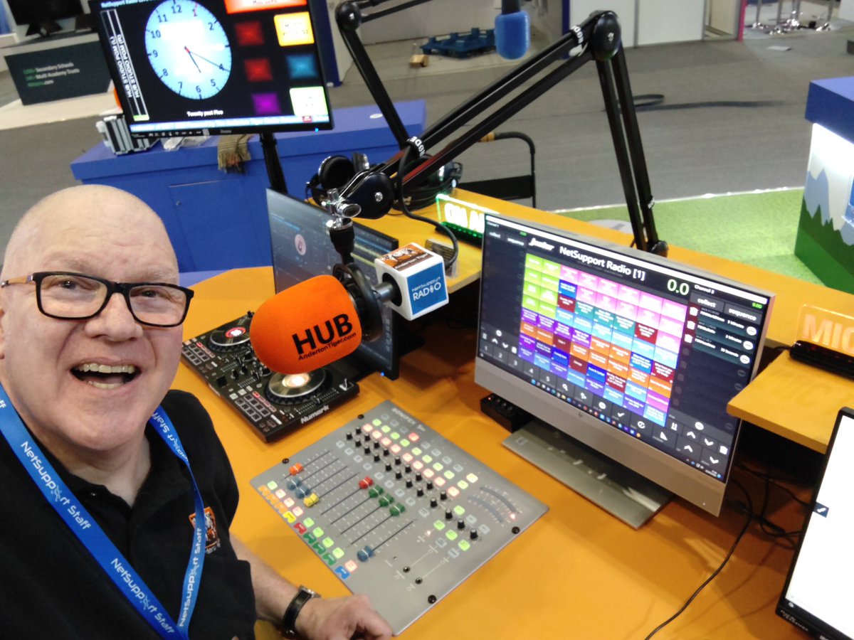 RussellPrue's tweet image. Welcome to my home for the next 3 days, this is the official radio station for #Bett2022 Do come and say hello, I'm on stand SK51 and I'm live at 3pm each day on the #NetsupportRadio channel @andertontiger