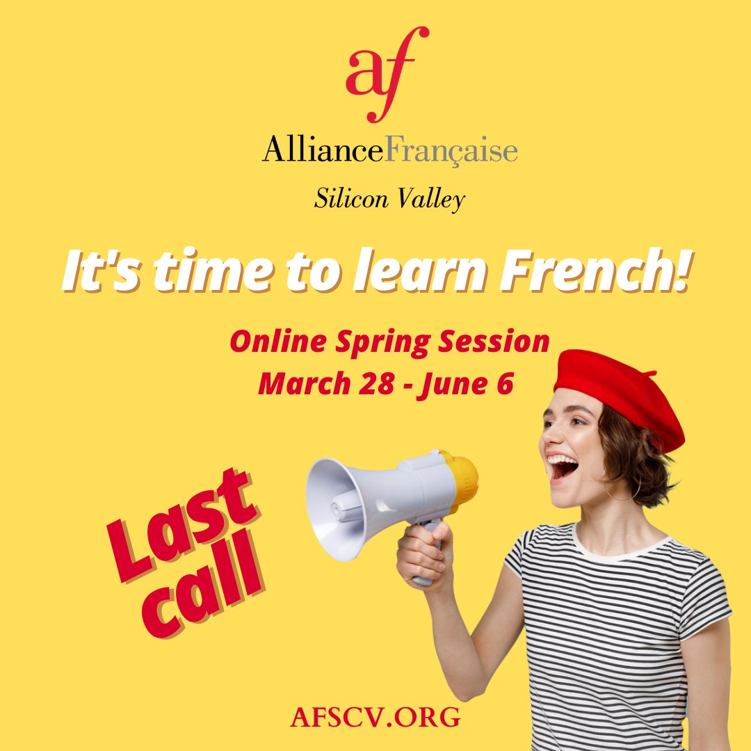 Want to learn French? Hurry up classes start next week!
#alliancefrancaise #french #siliconvalley #spring #fun #news #culture #Francophonie #France #USA