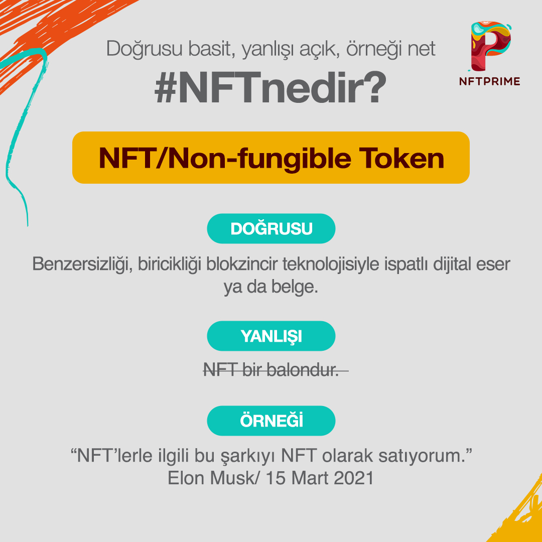 nftprimecom's tweet image. ✅Doğrusu basit 
❎Yanlışı açık, 
✳️Örneği net: #NFT nedir?

#nftprime #nft #nftart #nfts #nftcommunity #nftcollector