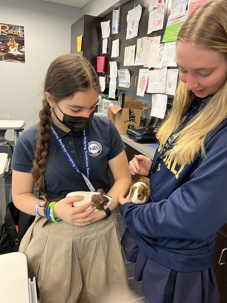 Meet Cas and T-Spice. The newest students, and only residents, in my class. #NBPSeagles