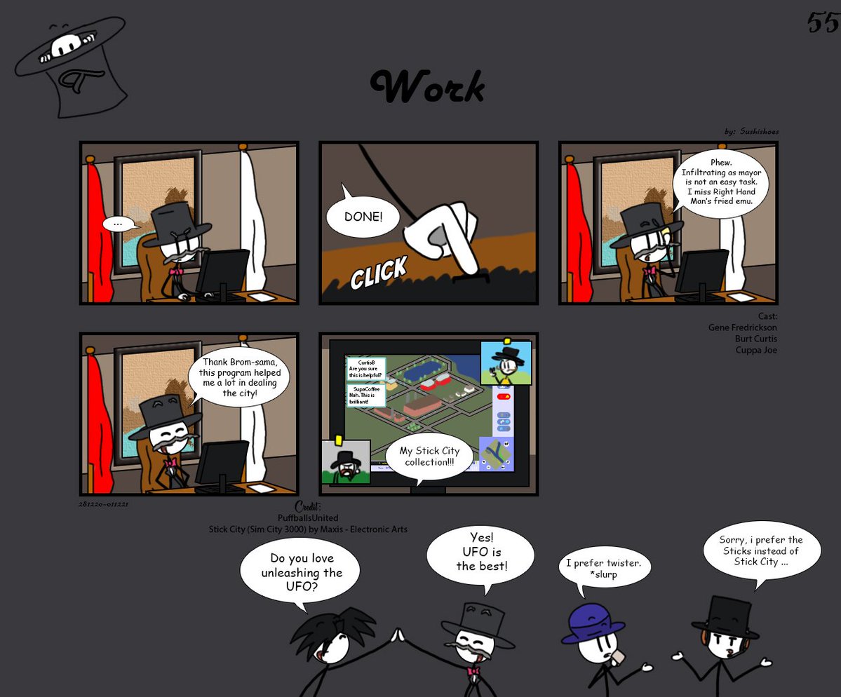 Sushishoes1's tweet photo. The key for Mayor #genefredrickson success in managing the city while infiltrating for the Toppat.
Transcript for translation and full image https://t.co/7336t3sBjC
#henrystickmincomic
#henrystickminfanart
#righthandman
#reginaldcopperbottom https://t.co/oSgWkk1qs5
