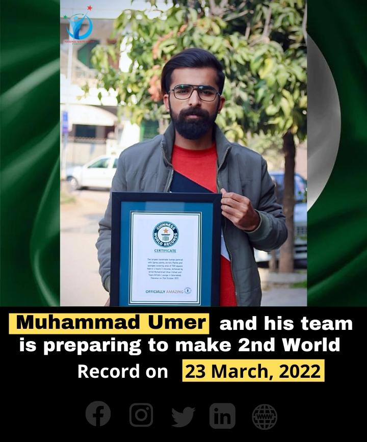 NYTPak's tweet photo. Muhammad Umer (Executive Member National Youth Talent) and his team Artistic Lounge is preparing to make World's biggest nail &amp; thread portrait on tomorrow  23 March, 2022 at F9 Park Islammabad.We are wishing them best of Luck♥️🤲🇵🇰
#PrideofPakistan #23March #NationalYouthTalent https://t.co/9aBf7zCMgc