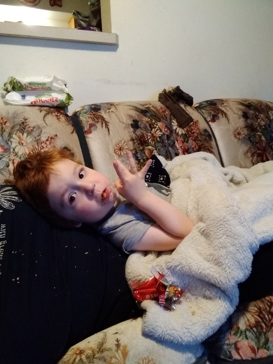 queenesther00's tweet photo. When there sick &amp; Nana's lap is the only place of comfort. https://t.co/BcAPIDLGvw