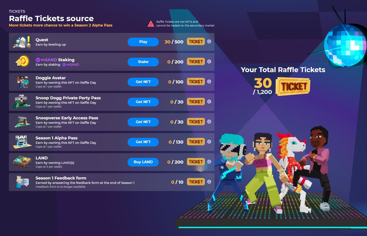 raisaaa3422's tweet photo. @TheSandboxGame I just participated in the daily #SandboxAlphaS2Contest for a chance to earn up to 1,000 $SAND! Starting March 22 - Ticket Day. Check out my screenshot below!
👇 #SandboxAlphaS2 https://t.co/iq9y13nk1T