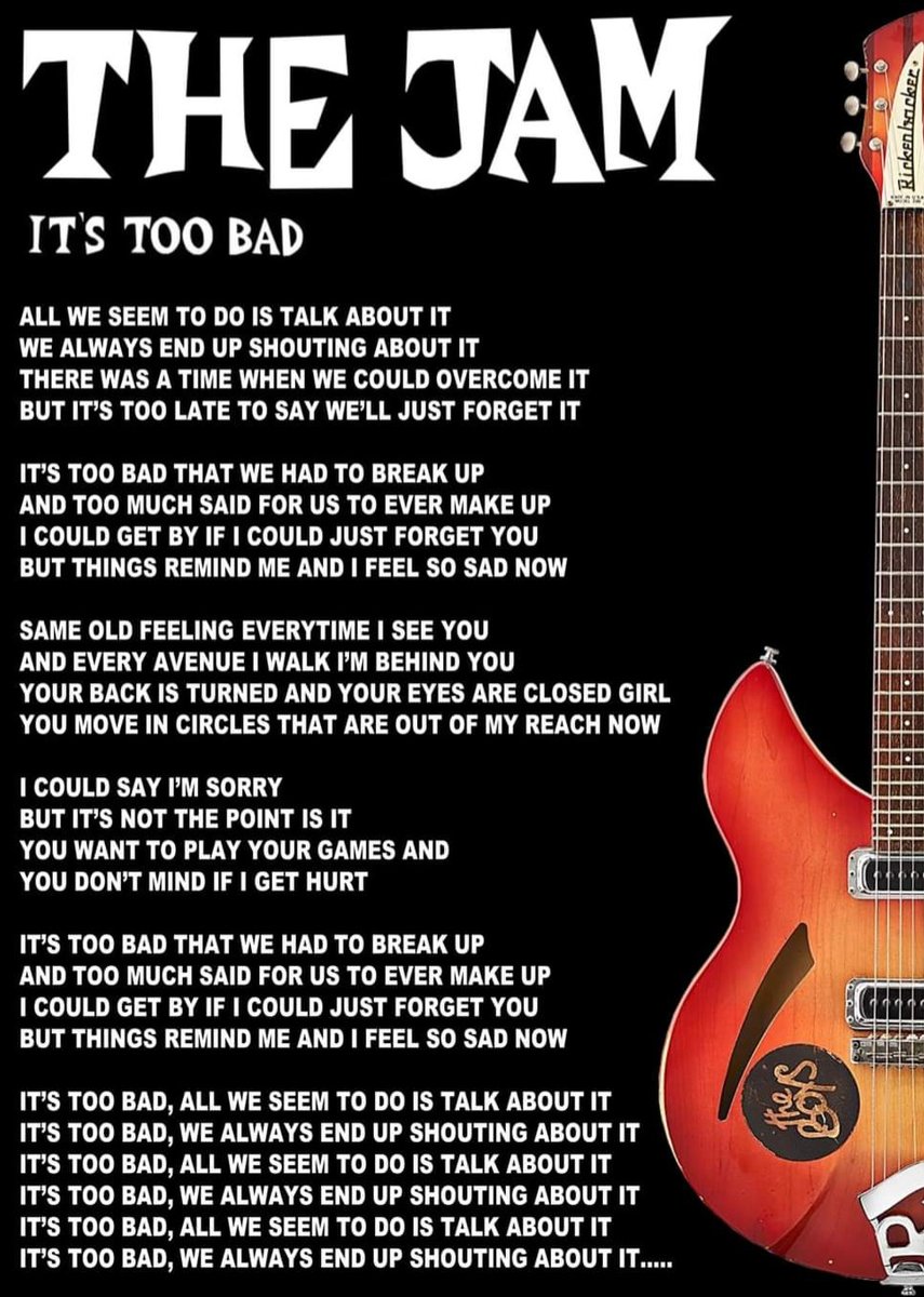 paul1964Jam's tweet photo. Great track with a cool bassline 
#TheJam #Itstoobad #AllModCons Artwork Mark Cromack https://t.co/QC1S3Iu5wc