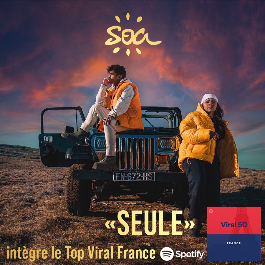 soa_off's tweet photo. « Seule » intègre le Top Viral France 🇫🇷 @spotifyfrance ! https://t.co/WmaBKUMuJu