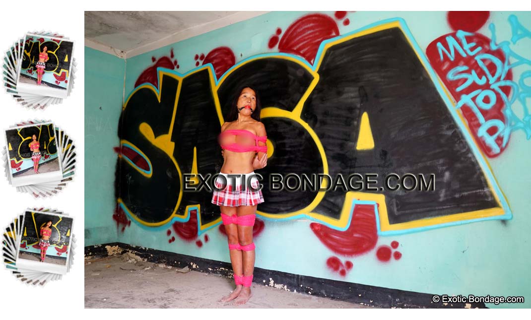 girlbondage29's tweet photo. Nueva sesión bondage atada en edificios en ruinas #bondage #atada #modelo #amordazada  #graffiti  #ruinas #edificioabandonado #GaggedWomen #asiatica #AsianGirlOfTheDay  con el grafiti en la pared https://t.co/rtRt0Udjjh https://t.co/KPsy3JQ3Rm