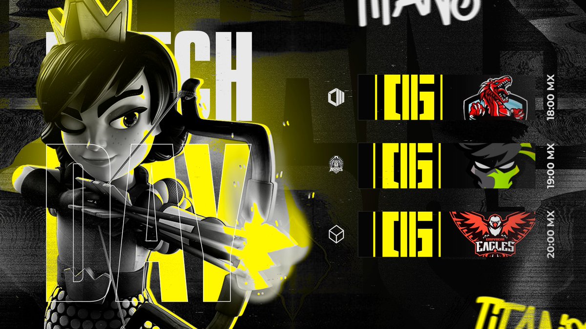 #CR | MatchDay🟡

🏆 <a href="/LTCR_Cup/">League Top Clash Royale (LTCR)</a> 
⚔️<a href="/TeamWaikiPE/">TEAM WAIKI</a>  
⏰18:00🇲🇽

🏆<a href="/AztecLeague/">Aztec League</a> 
⚔️<a href="/ACE1gg/">ACE1</a> 
⏰19:00🇲🇽

🏆<a href="/AMCRoyale/">AMC</a> 
⚔️@EmpyreanEagles 
⏰20:00🇲🇽

#ComeOnGhost👻