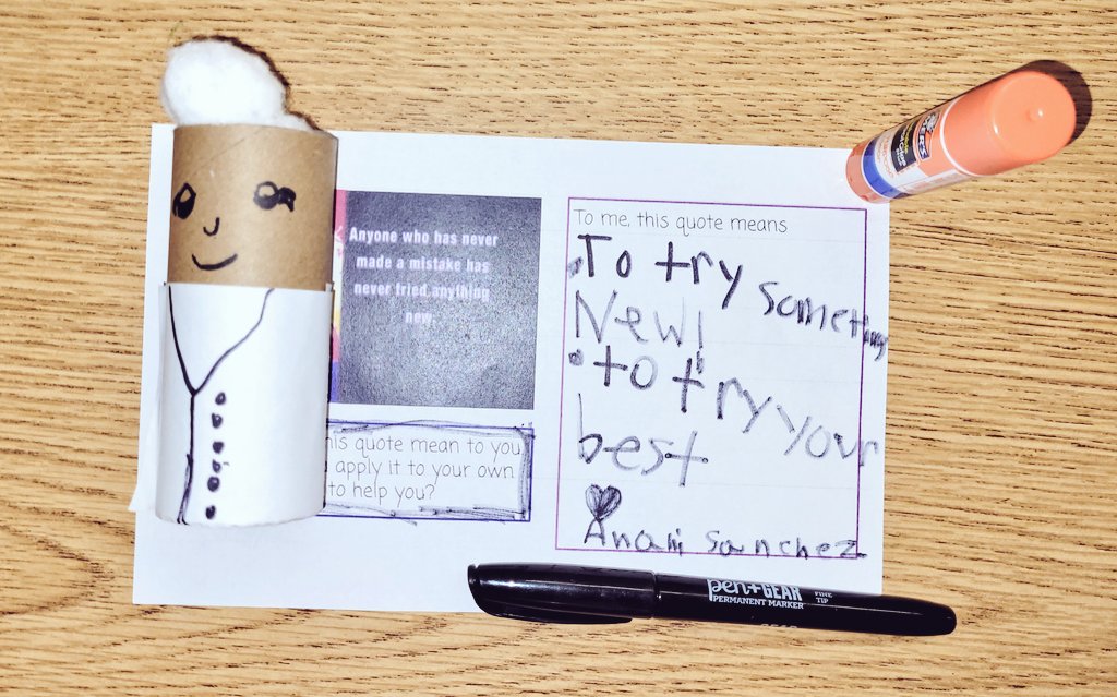 MrsLittle_95's tweet photo. Learning a #GrowthMindset from Albert Einstein. #D100Inspires https://t.co/lFkwm5ERCQ