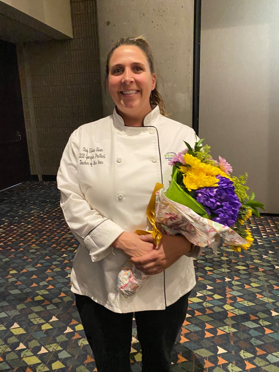 ChefWilborn's tweet photo. ProStarts 2022 Educator of the Year…..Chef Oliver from Riverwood International Charter!👏👩‍🍳 @FCSCTAE @DustinDavisCTE @RiverwoodICS @RICSculinary https://t.co/TRjGXKS34r