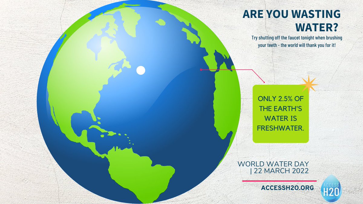 #WorldWaterDay: <a href="/AccessH2O/">AccessH2O</a>  celebrates #water and the individuals, municipal water and public work departments, software and consulting firms, educational institutions, and nonprofits who raise awareness and educate the world about water.