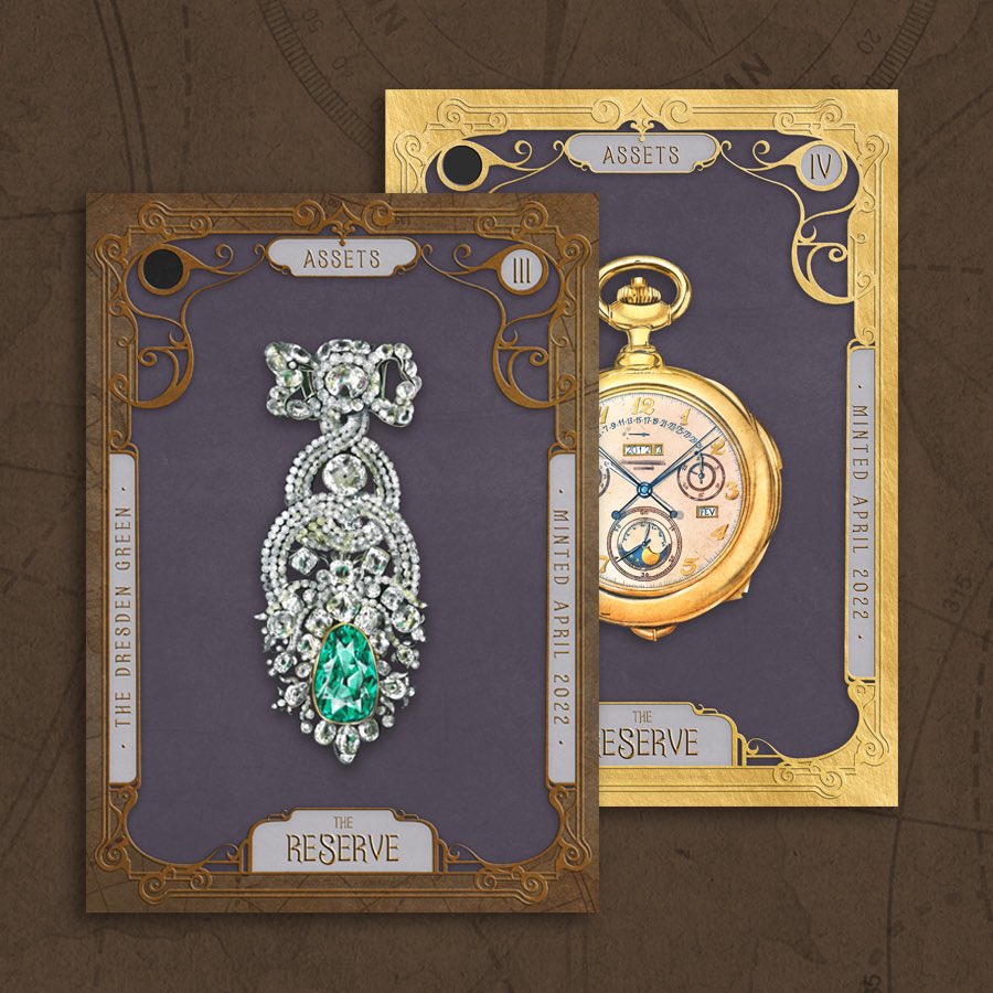 TheReserveGame's tweet photo. Ooh… bring on the bling! 💎🤩 

Sneak peak! The Assets collection includes rare jewels, timepieces and artworks. The rarer the piece, the fewer chances to get your hands on one.

#NFT #NFTGame #NFTdrop #NFTCommunity #NFTCollection #crypto #ethereum #opensea #watchcollector https://t.co/92H7tleHsE