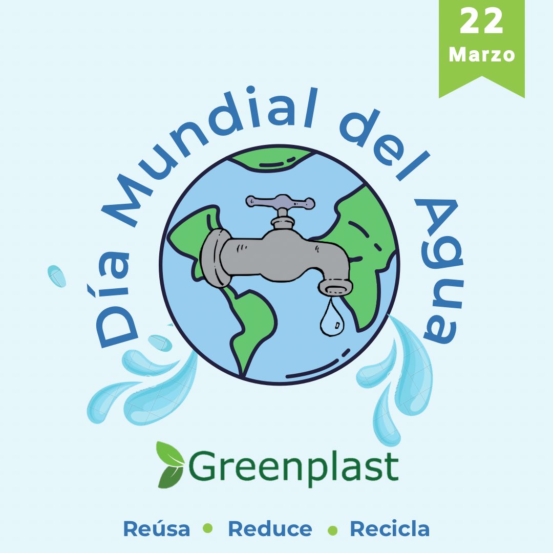 greenplastcol's tweet photo. 22 de Marzo, día mundial de agua! 💦

@greenplastcol se une a esta celebración invitándolos a Reusar, Reducir, Reciclar, todos nuestros recursos.💚

#Recicla ♻️ https://t.co/IgEvmoh13S