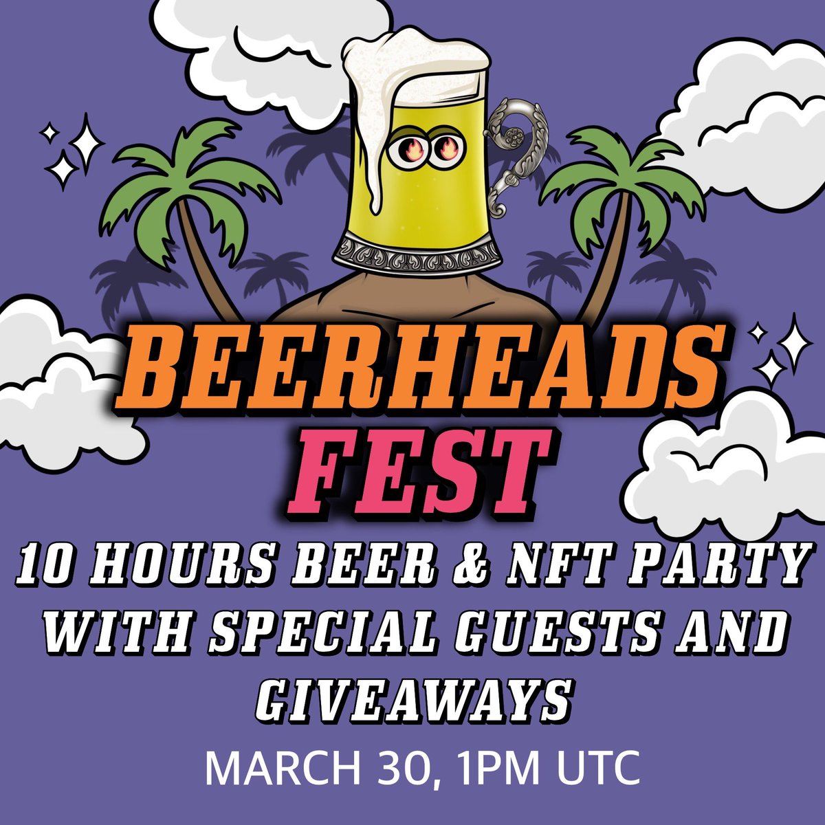 BEERHEADS FEST 🎉🍻

Don’t miss out on our most exciting Twitter space so far!

10 full hours of fun, drinking and giveaways with special guests! 

🗓March 30, 1PM UTC 
x.com/i/spaces/1DXxy…