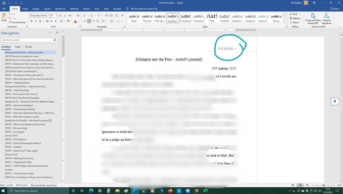 brswrites's tweet photo. While I'm waiting to hear back from my copy editor so we can wrap up that stage of editing for #FireandFlight, I've decided to start my next draft of the sequel! No spoilers yet, because it's in rough shape, but lemme tell y'all: MY HEART
#amediting #writerlife #writingcommunity https://t.co/UPa5MVBqWs