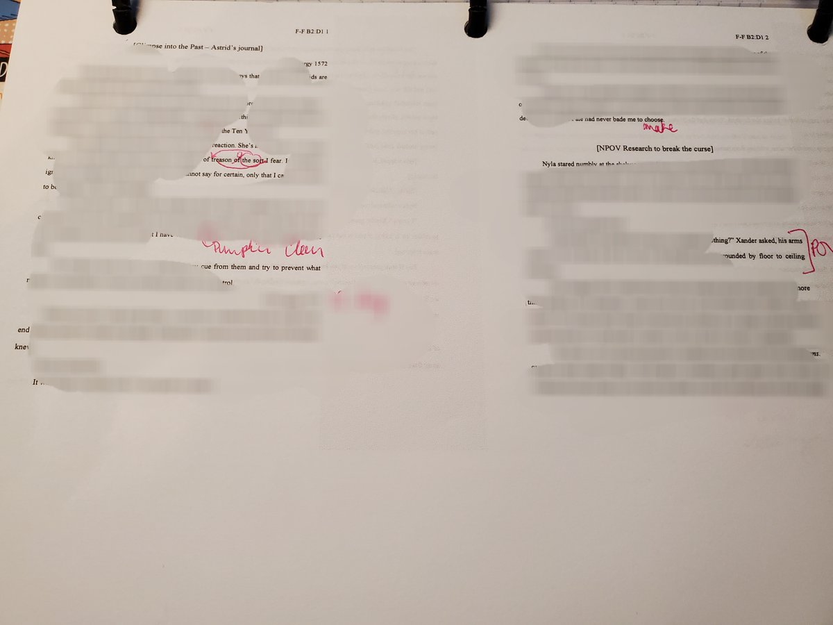 brswrites's tweet photo. While I'm waiting to hear back from my copy editor so we can wrap up that stage of editing for #FireandFlight, I've decided to start my next draft of the sequel! No spoilers yet, because it's in rough shape, but lemme tell y'all: MY HEART
#amediting #writerlife #writingcommunity https://t.co/UPa5MVBqWs