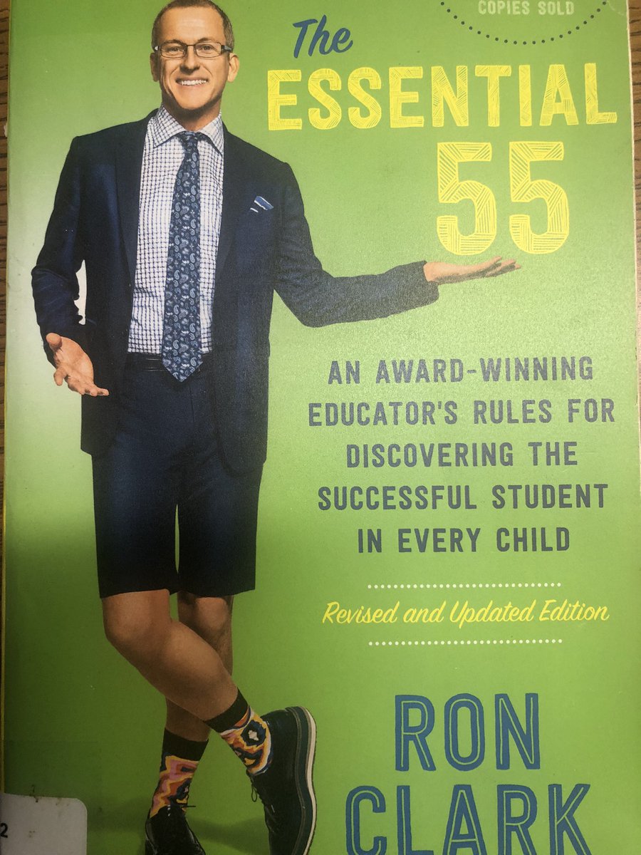 mrjscutt's tweet photo. The essential 55 helps us focus on the things that make a daily difference. One that hit home recently is if I take the time to return a question with a question when visiting with students. Which of the 55 resonate with you? #lcsdprolearning #lcsdtome #ronclark #booksnap https://t.co/JTuehNYRNR