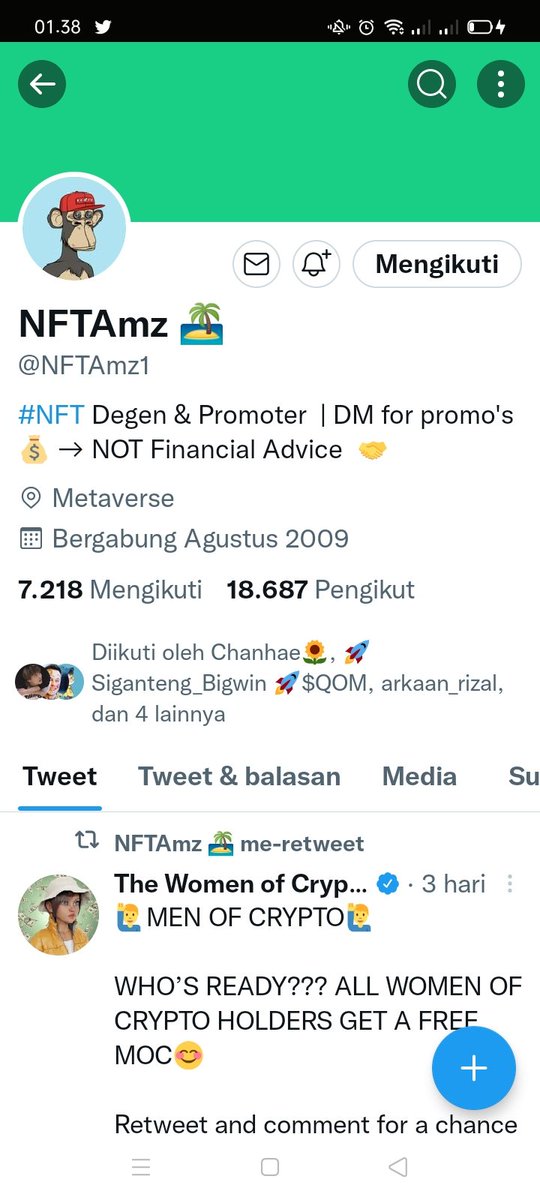 24okto_ber's tweet photo. @ladyincrypto @NFTAmz1 Done https://t.co/qGEHAz9jnH
