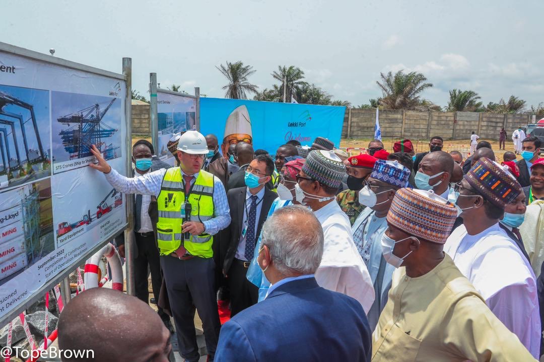 SPNigeria's tweet photo. Earlier today, President of the Senate, Ahmad Ibrahim Lawan was on a visit to Lagos  State to witness the Commissioning of the 2.5 billion dollar Dangote Fertiliser Plant. https://t.co/nUwe0TxB2Y