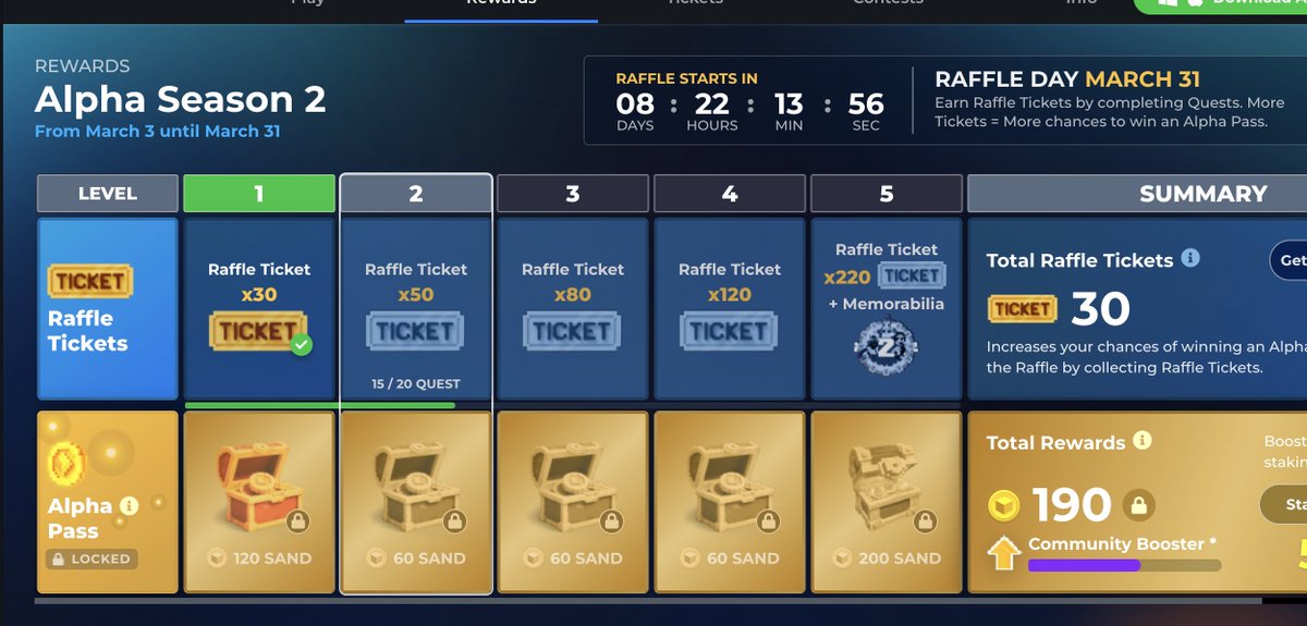 soibot_e's tweet photo. @TheSandboxGame I just participated in the daily #SandboxAlphaS2Contest for a chance to earn up to 1,000 $SAND! Starting March 22 - Ticket Day. Check out my screenshot below!
👇 #SandboxAlphaS2 https://t.co/jL8B9JGdrm