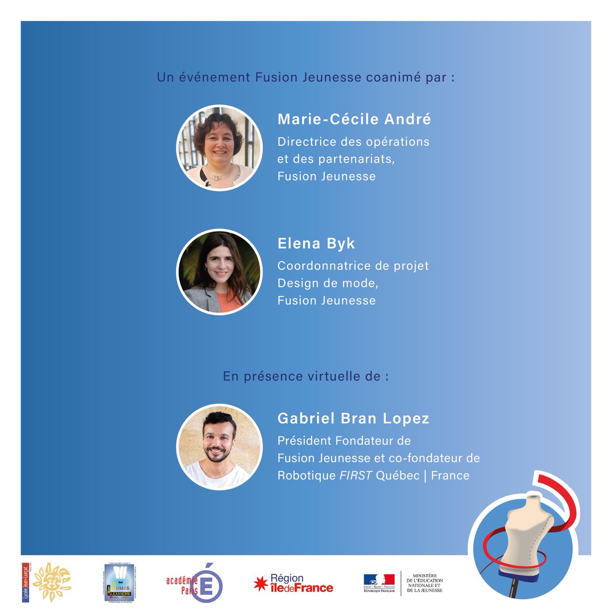Fusion_Jeunesse's tweet photo. Un très bel événement organisé par nos jeunes se prépare. 🤫
Il aura lieu le vendredi dans la belle capitale de la mode.
Hâte de vous le partager… 😍
Restez à l’affût !
#Fusionjeunesse #youthfusion #design #mode #designdemode #fashion #fashiondesign #paris #France https://t.co/3xxi1v1Y0q