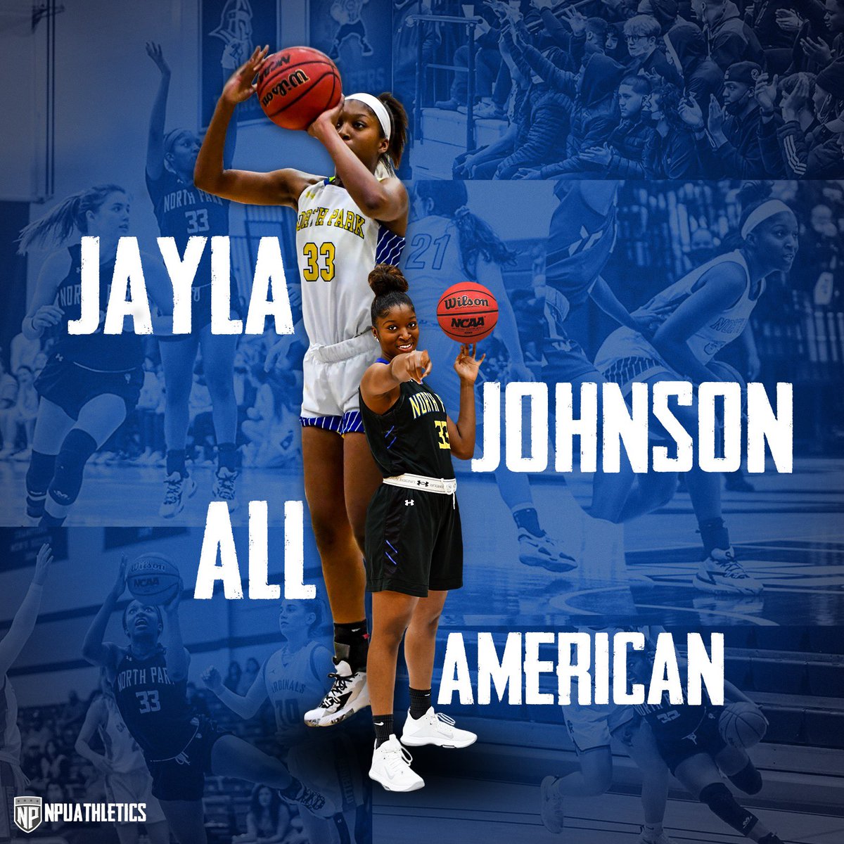 Jayla Johnson has earned her second All-American honor: third team recognition by D3hoops.com and now honorable mention by the Women’s Basketball Coaches Association (WBCA)!
:
@NPU_womenshoops