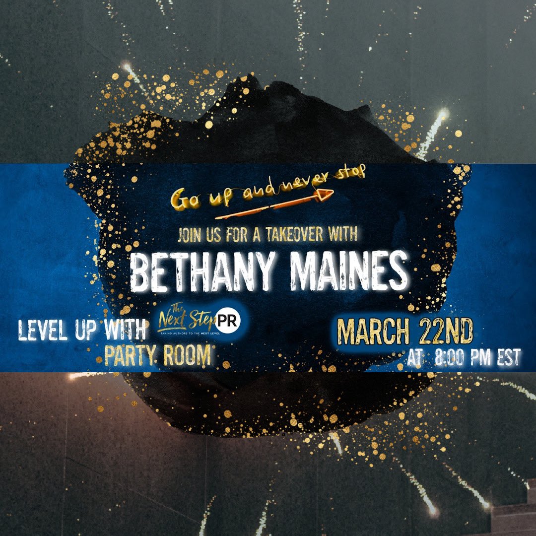 ColleenTNSPR's tweet photo.  Party Time! 
Level Up with @TheNextStepPR as @BethanyMaines takes over the FB Party Room for her newest release, A Deeper Blue!
When: Tuesday March 22nd
Time: 8pm EST
Where: https://t.co/RpR7hrdHDJ
#thenextsteppr #ADeeperBlueRelease #BethanyMaines #BethanyMainestakeover https://t.co/dNJ7dsJuV9