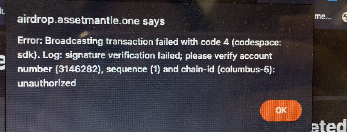 Kittyin3's tweet photo. @AssetMantle @terra_money May I know how to fix the above? https://t.co/VRcSMkco63