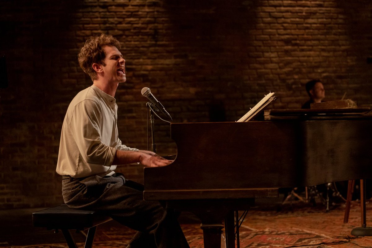 "In that first song at the piano, this vein was pulling out of your throat and it felt like a roar. Even though you looked like my mate - well, your hair was permed a bit - it was completely transformative." - Eddie Redmayne on Andrew Garfield as Jonathan Larson