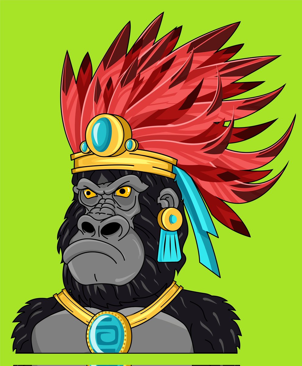 Mayan Gorilla Priest! Available now!! #NFT #NFTCommunity #NFTartist