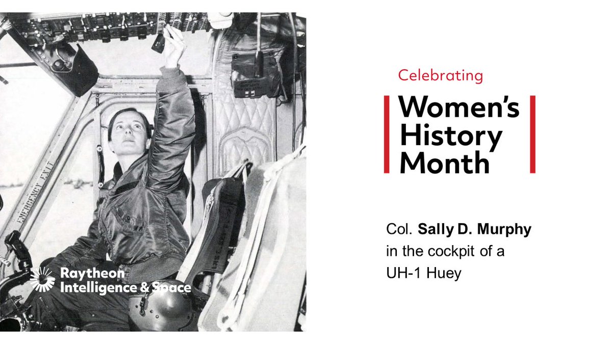 Happy #womenshistorymonth to the amazing women who have paved the way for us, like Col. Sally D. Murphy. I'm fortunate to work with incredibly inspiring, talented, innovative and courageous women leaders at <a href="/RaytheonIntel/">Raytheon Intelligence & Space</a> 
#WeAreRIS