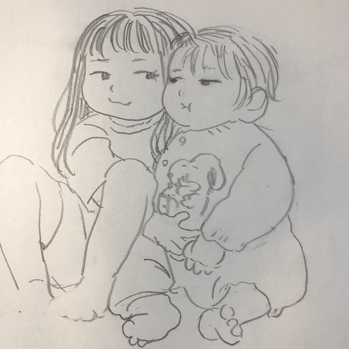 可愛いので無断であげちゃう。妻画の我が家の娘たち。 