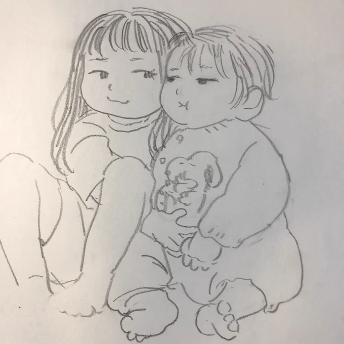 可愛いので無断であげちゃう。妻画の我が家の娘たち。 