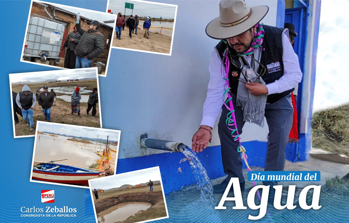 CarlosZeballosC's tweet photo. El día mundial del agua nos invita a reflexionar y tomar conciencia sobre la importancia de cuidar el llamado oro líquido para la vida de los seres humanos y las especies en la tierra. SIN AGUA NO HAY VIDA.

@GuilleBermejo01
@7kamiche
@HamletEcheverri
@eslimachi
@yonhy_lescano https://t.co/FGZK90PLL5