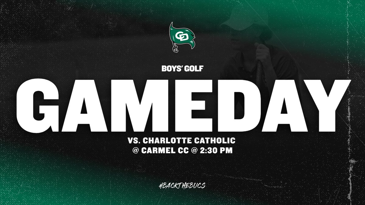 CCDSGolf's tweet photo. We’re back on the green ⛳️

🆚 Charlotte Catholic 
⏰ 2:30 PM

#BackTheBucs https://t.co/3SJrbuT0m5