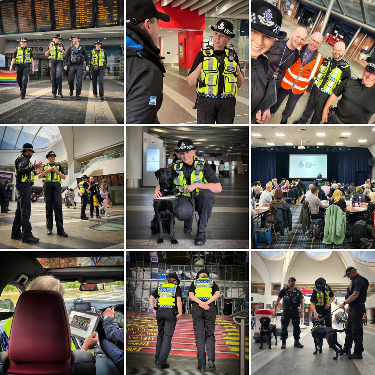 Fitting to be back in ⁦@BTPBhm⁩ today, on my 1yr @BTP anniversary. After opening SOIT conference, headed to New St & met great people committed to keeping us safe. Officers, PCSOs, volunteers, PD Freddie & his crew @BTPDogs then @BTPDerbys for a cuppa with the team #proud