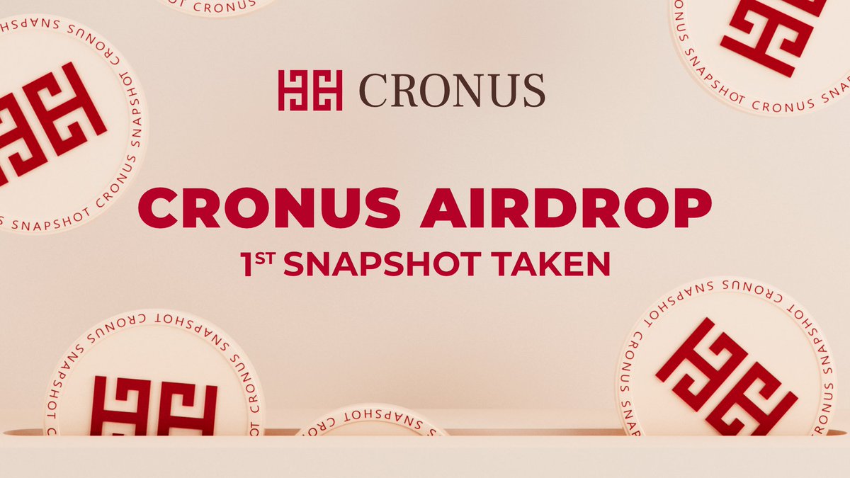 CronusFinance's tweet photo. The first snapshot for the Cronus Airdrop has been taken for ATOM, JUNO &amp; OSMO stakers! Yes, you need to be in both snapshots to qualify. Next one will be between now till March 28th.

You may want to start interacting with socials and join our Discord... 👀
#Evmos #DeFi #Crypto https://t.co/cgb4CMwYgb