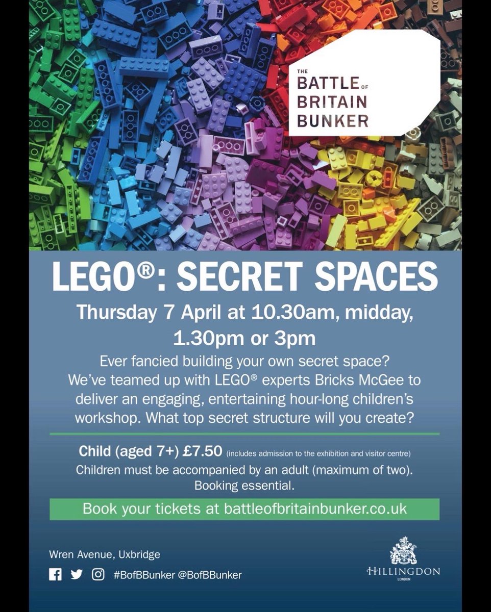 BofBBunker's tweet photo. Hands up if you love #LEGO! 🙋
This #EasterHalfTerm the Bunker has teamed up with @BricksMcGee for 4 family LEGO workshops on Thursday 7 April!
We’ll also be running an adults #BricksandBeer in the evening! Who said half term is just for kids?
🎟 👉 https://t.co/uO3Fg7MFPC https://t.co/JsnkQXsDYo