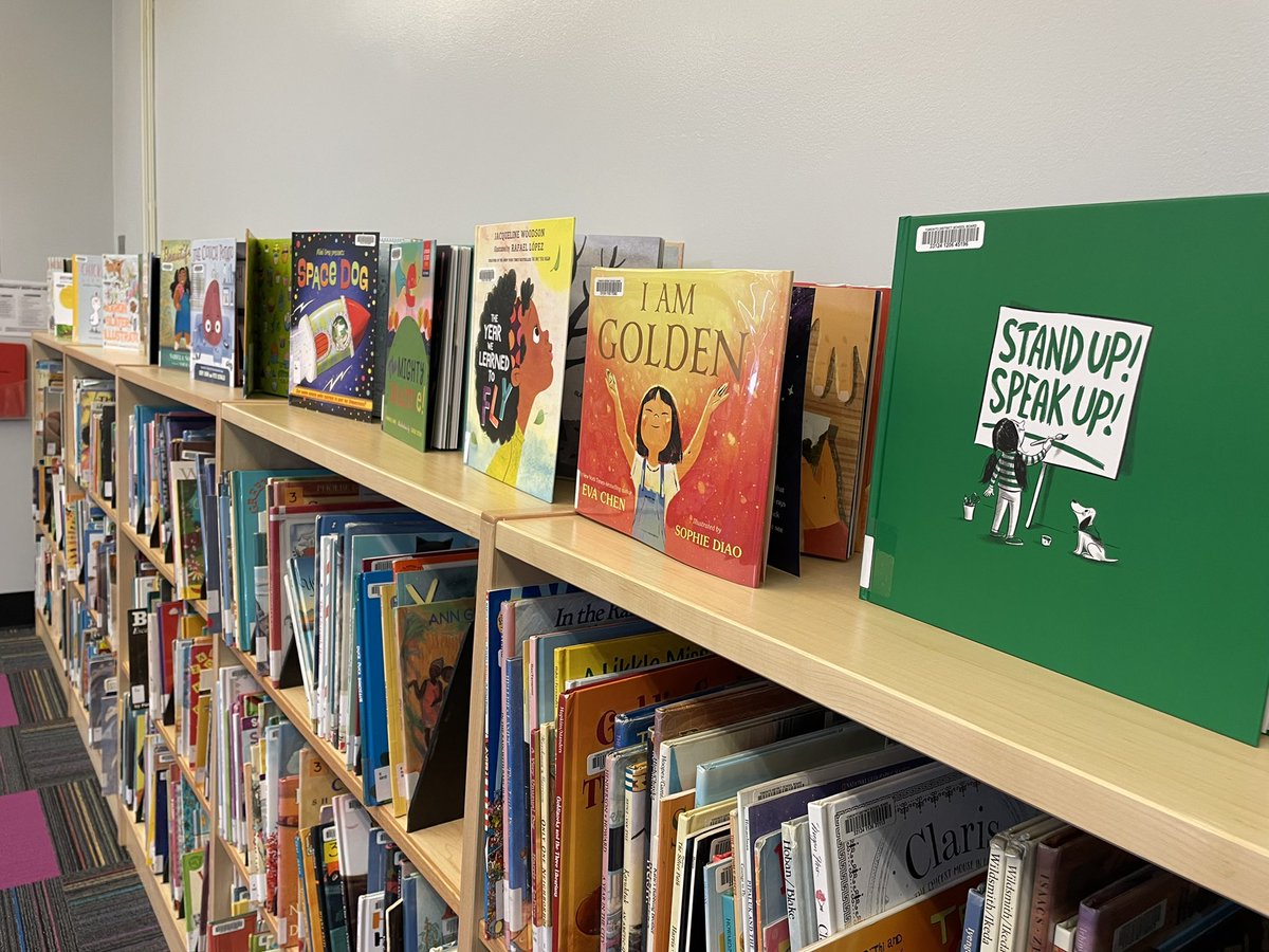 MrsMFrendjian's tweet photo. Our bookshelves are full of books that our students love to read! An inclusive, diverse, engaging and rich collection of books that was possible because of @IndigoLOR  ❤️@BlaydonPs @tdsb @LC2_TDSB  @TDSBLibrary Ty for all your help in getting this space ready for our ss! https://t.co/w1u1f53r5F