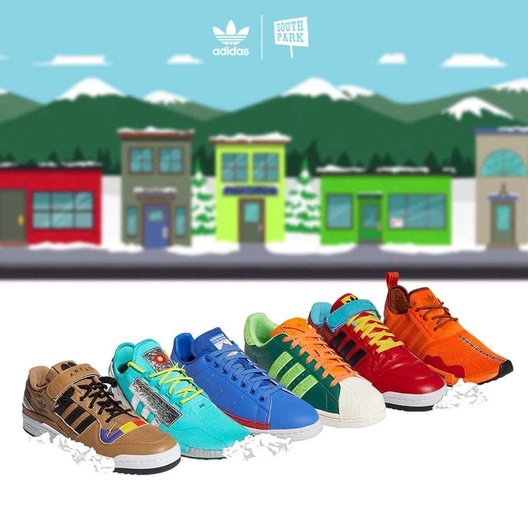 agarciabmx's tweet photo. Nueva colaboración de adidas, ahora con SouthPark lanzando nuevos diseños. 🤩👌🏼👟🟠🟢🔵🔴📺
Esta colección usa las siluetas Stan Smith, NMD_R1 V2, Superstar, NMD_R1 y Forum Low.

#brands #marcas #marketing #sneakers #advertising #publicidad https://t.co/bNgZLXh9Z0