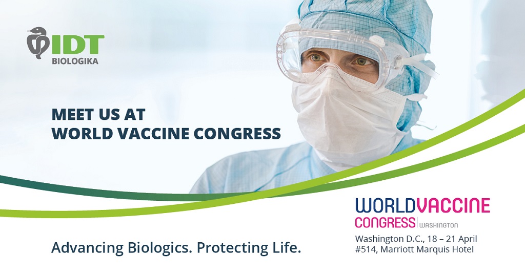 Meet #IDTBiologika at the #WVCDC 2022!

To book a meeting, please contact info@idt-biologika.com

📍 The Marriott Marquis #514 in Washington, D.C.
📅 April 18-22 2022
 #WVCDC #biopharma #vaccines #genetherapy #processdevelopment #oncolyticviruses #CDMO