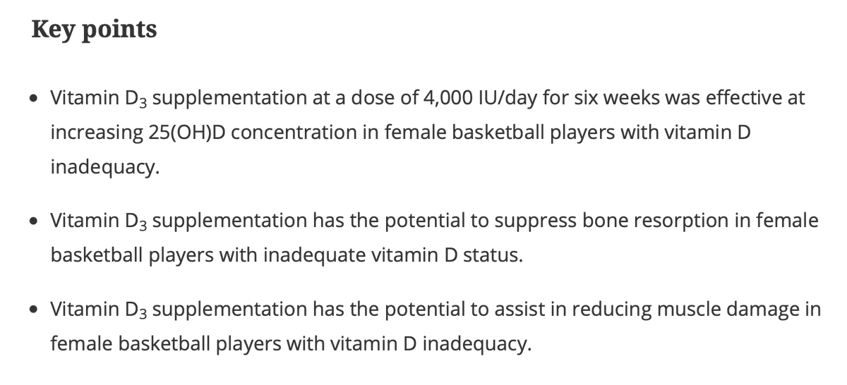 EurJSportSci's tweet photo. Online first: Vitamin D3 supplementation reduces serum markers of bone resorption and muscle damage in female basketball players with vitamin D inadequacy by @EmilijaFMS https://t.co/taDtTdGZ7F #sportscience https://t.co/X3OGqydye8