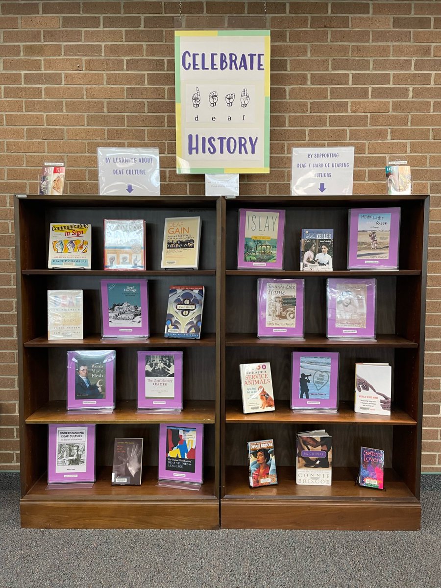 Did you know that #NationalDeafHistoryMonth runs March 13 through April 15?  Swing on by #PHSCEastCampus library to check out their book display on #deafhistory. #PHSCLibraries