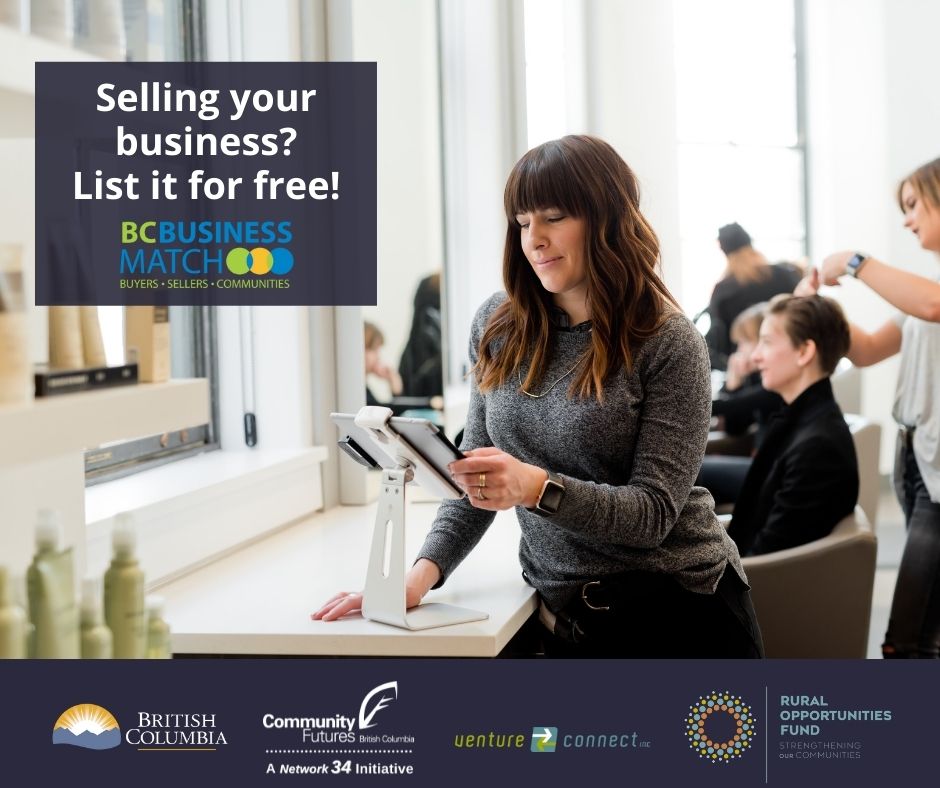 Comm_FuturesAC's tweet image. Have a business to sell but not sure how to tell buyers? List it with BC Business Match and get quality exposure to buyers across BC, free of charge.
bcbusinessmatch.ca
#BCBusinessMatch #CommunityFuturesBC